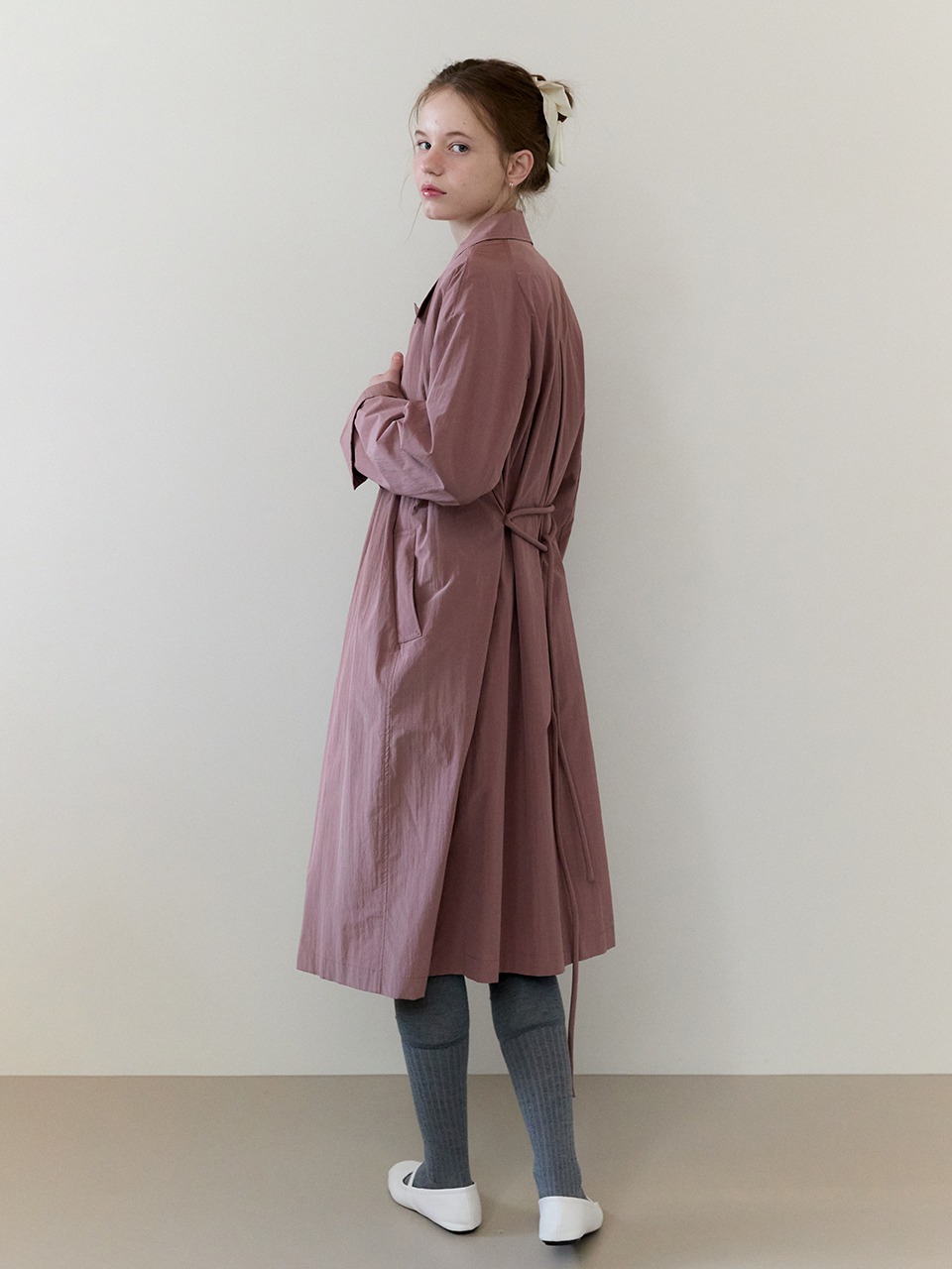 Numer Cotton Trench Coat Rose Dawn