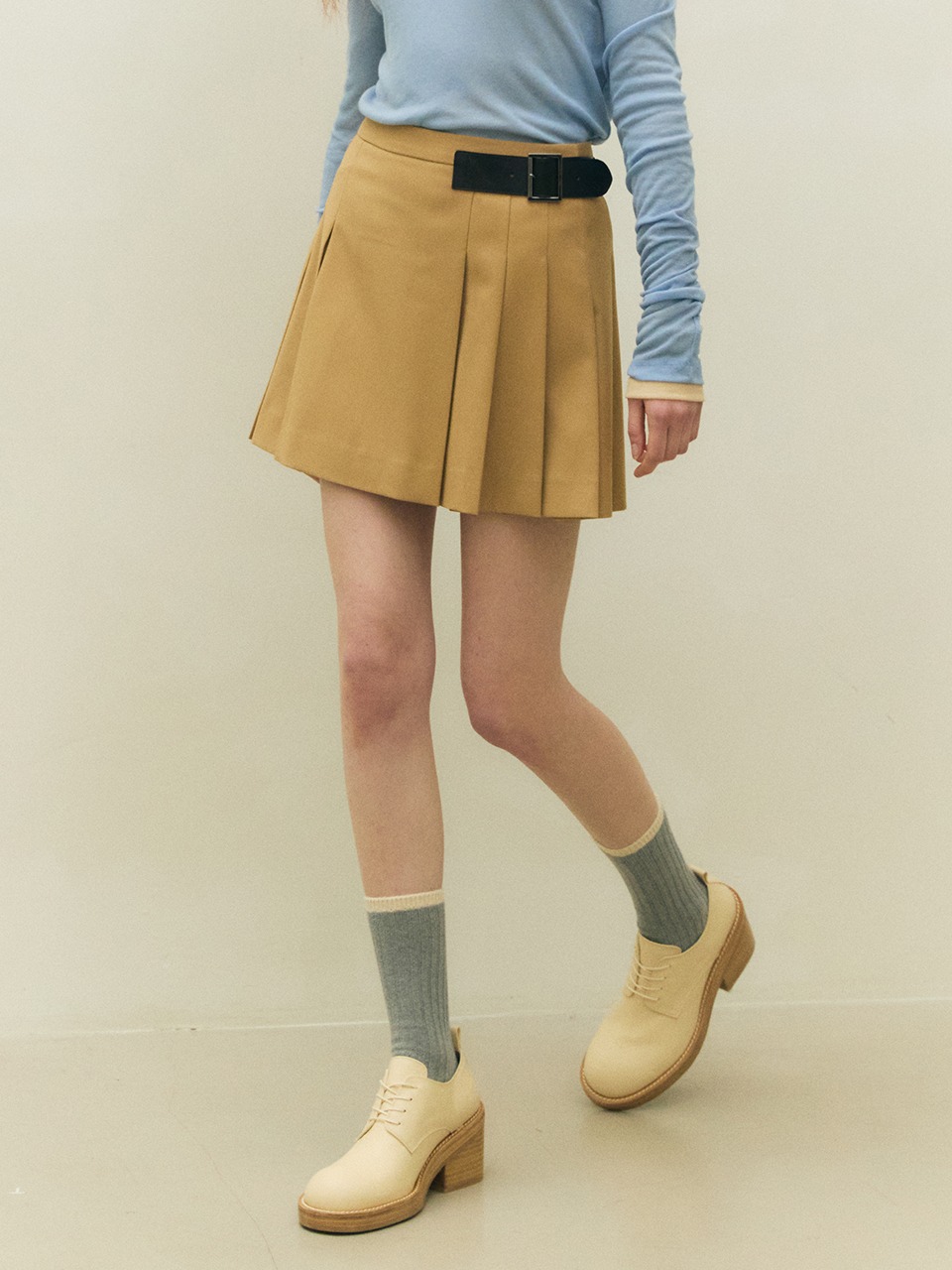 [3/5 예약배송] Mini Pleated Skirt Beige