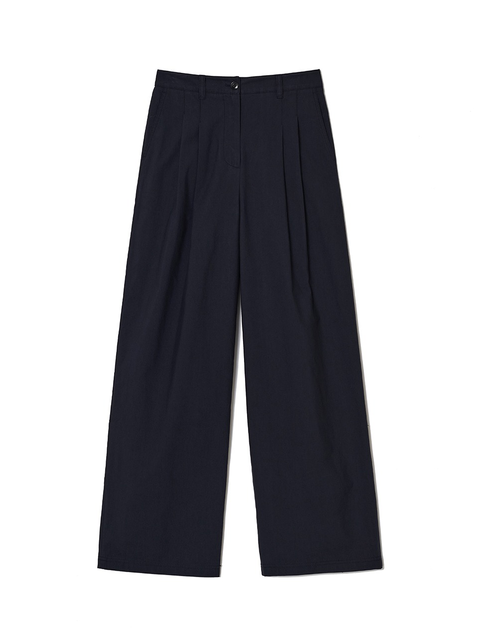 Cotton Wide Chino Pants Navy
